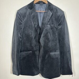 jf j.ferrar Gray Velvet Blazer